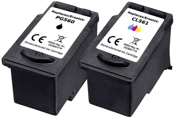 Renkforce Ink náhradní Canon PG-560, CL-561 kompatibilní kombinované balení černá, azurová, purppurová, žlutá  RF-5706084