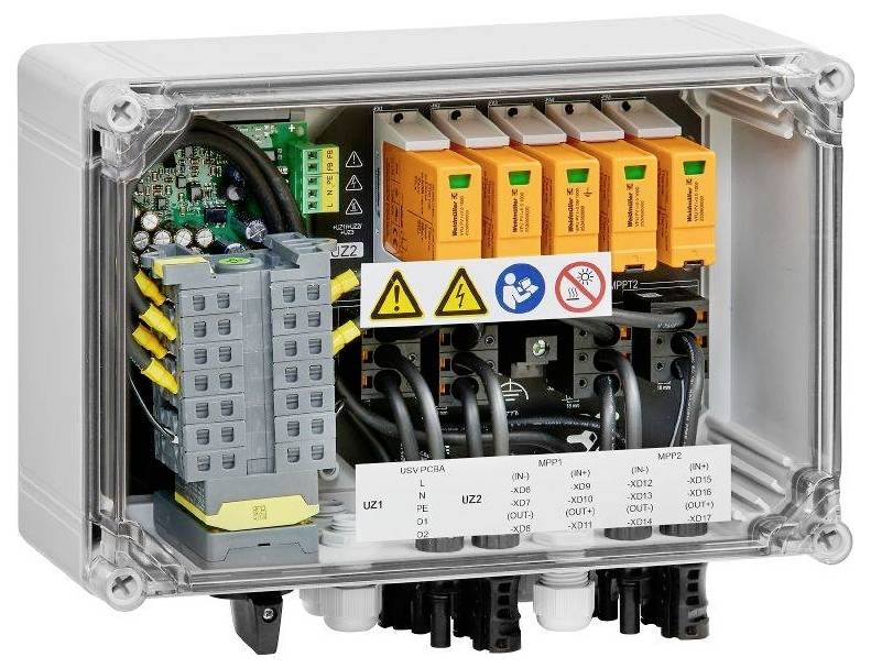 Weidmüller 8000098970 PVC DC 2I 1O 2MPP RD SPD1R EVO 11 Box pro připojení generátoru Přepětová ochrana pro: fotovoltaick-0