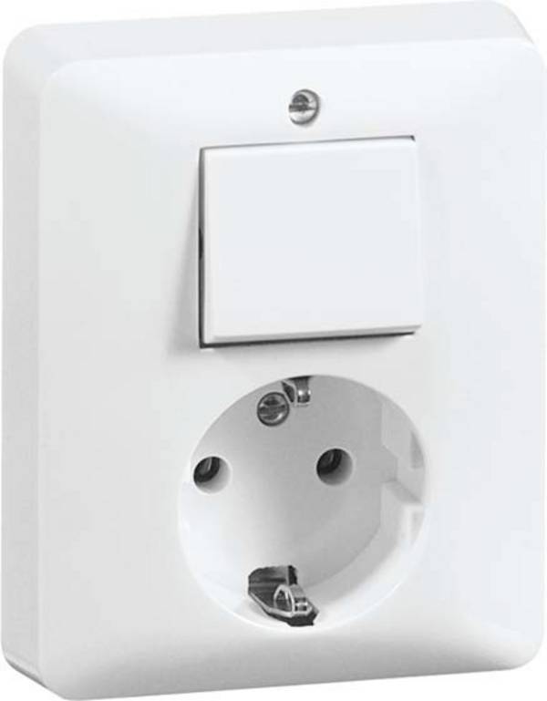 PEHA by Honeywell  kompletní sada kombinace vypínač/zásuvka  bílá 246611 1 ks