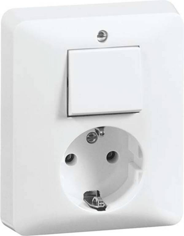 PEHA by Honeywell  kompletní sada kombinace vypínač/zásuvka  bílá 239721 1 ks