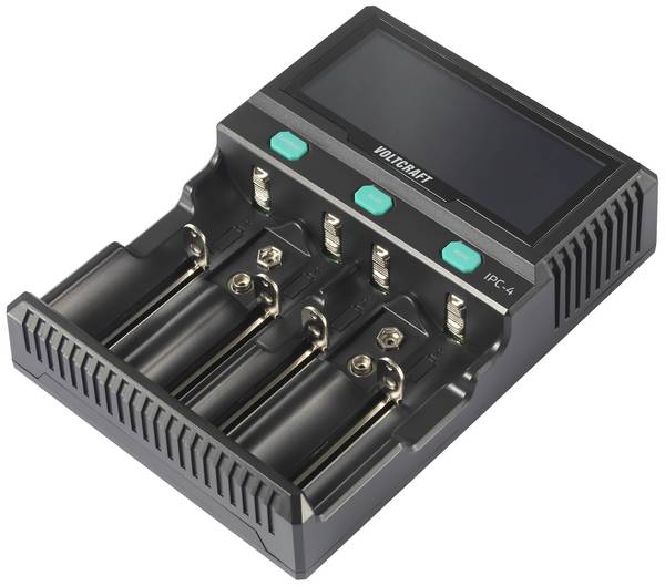 VOLTCRAFT IPC-4 nabíječka akumulátorů Li-Ion, LiFePO , NiMH, NiCd, LiFePO4 A , AA, AAA, Mini (AAAA) , malé mono, Sub-C , velké mono, 32650 , 26650, 26500, 22650, 21700 , 18650, 18490, 17670, 17500, 17335 , 16340, 14500, 10440