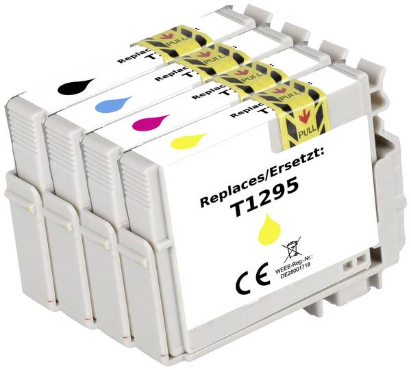 Renkforce Ink náhradní Epson T1295, T1291, T1292, T1293, T1294 kompatibilní kombinované balení černá, azurová, purppurová, žlutá  RF-5718864
