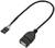 USB adaptační kabel s 4-pinovým konektorem na jedné straně a USB zdířkou na straně druhé.