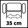 '35 cm' těsně pod symbolem, který zobrazuje popis místa.