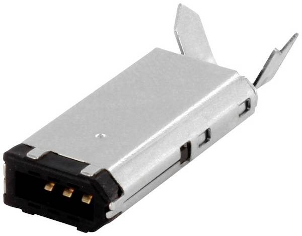 FireWire zástrčka 6p FWS6L černá econ connect Množství: 1 ks