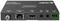 Černý HDMI transmiter s několika porty: DC 24V, Ethernet, HDMI vstup, IR vstup/výstup, TX/RX. Značka: DIGITUS.