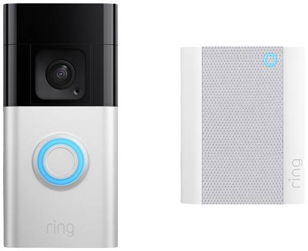 ring B0BFJNL42P domovní IP/video telefon Video Doorbell + Chime (2nd Gen) Wi-Fi   niklová (matná), černá