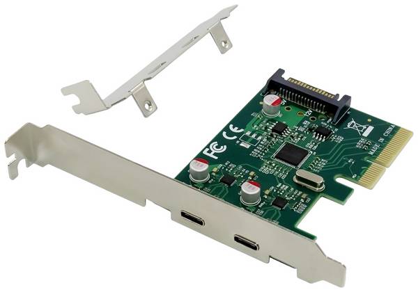Conceptronic EMRICK07G 2 porty USB-C® 3.1 Gen2 karta rozhraní PCI-Express, USB-C® PCIe x4
