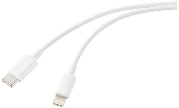 Renkforce USB kabel USB 2.0 USB-C ® zástrčka, Apple Lightning konektor 1.00 m bílá RF-6857550