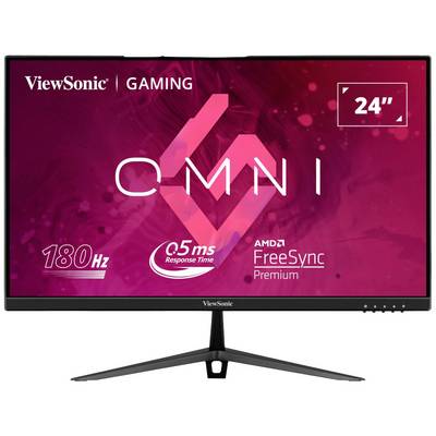 Herní monitor od ViewSonic s 24palcovým displejem, obnovovací frekvencí 180 Hz, odezvou 0,5 ms a technologií AMD FreeSync Premium.