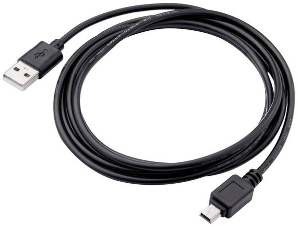 Akyga USB kabel USB 2.0 USB-A zástrčka, USB Mini-B zástrčka 1.80 m černá AK-USB-03