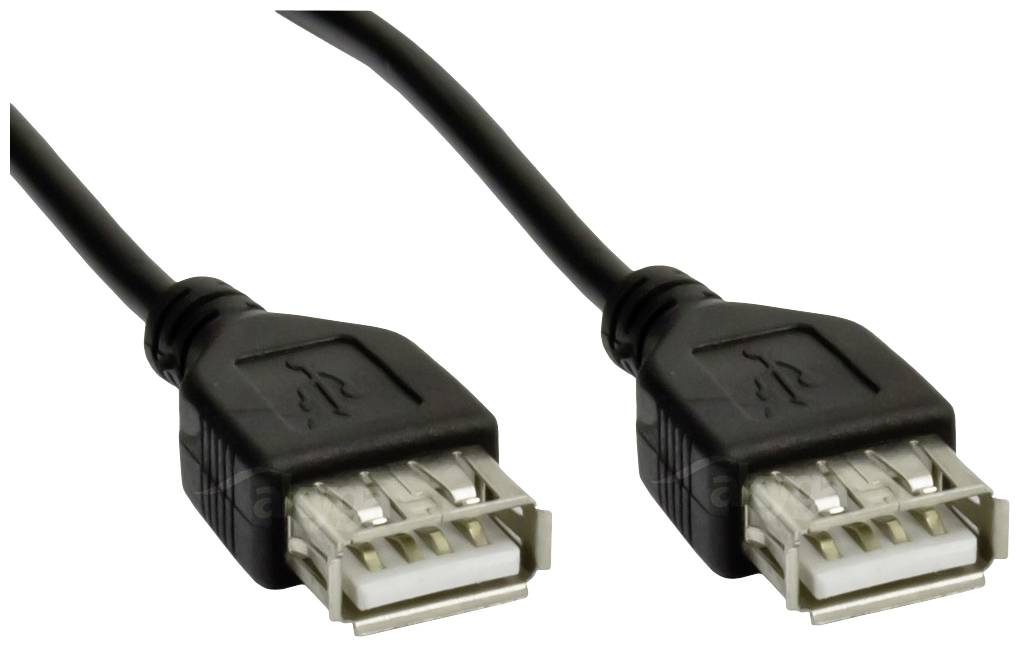 Dva černé USB konektory na bílém pozadí, oba s USB symbolem, viditelné z bezprostřední blízkosti.