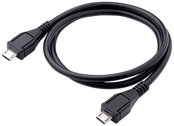 Akyga USB kabel USB 2.0 USB Micro-B zástrčka, USB Micro-B zástrčka 0.60 m černá AK-USB-17