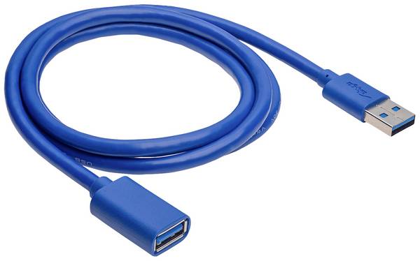 Akyga USB kabel USB 3.2 Gen1 USB-A zástrčka, USB-A zásuvka 1.00 m černá AK-USB-28