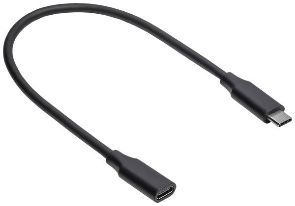 Akyga USB kabel  USB 3.2 Gen2 USB-C ® zástrčka, USB-C ® zásuvka 0.30 m černá s prodlužovacím kabelem AK-USB-32