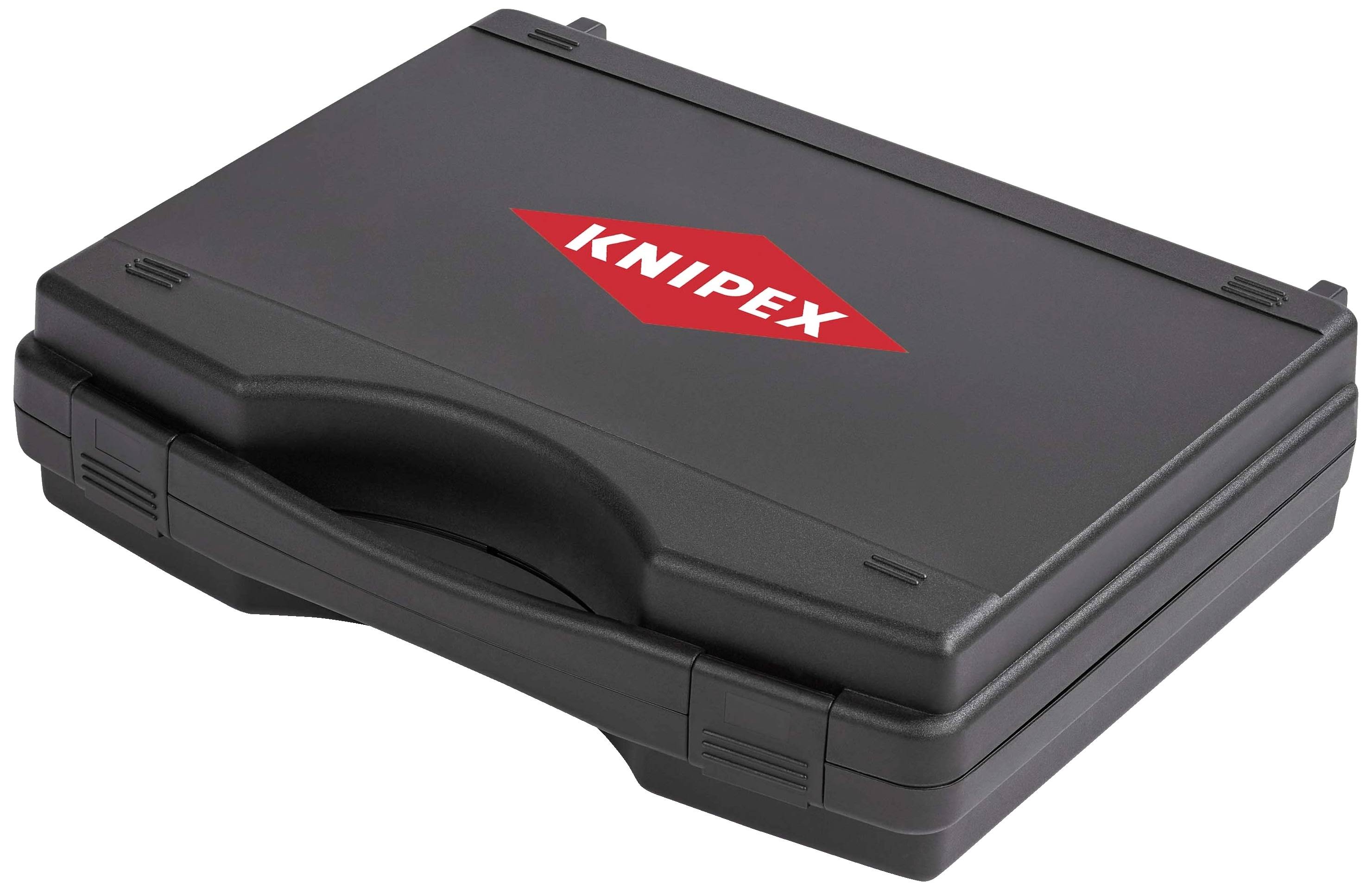 Malý černý kufřík na nářadí s červeným logem 'KNIPEX' na horní straně.