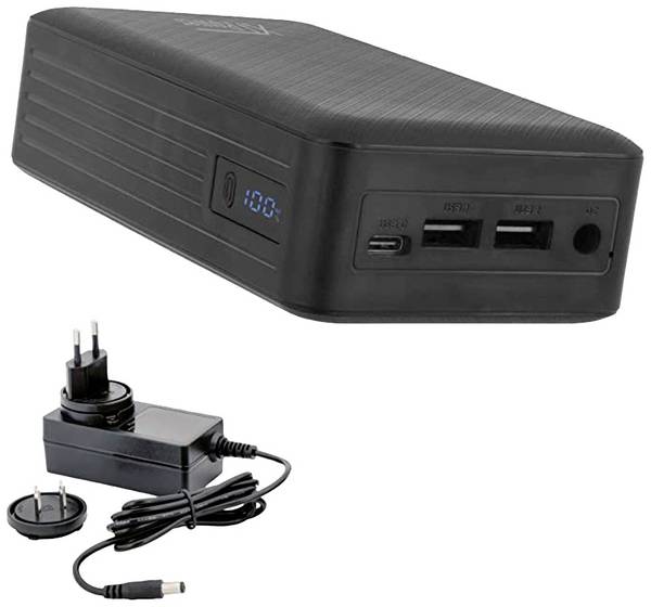 XTPower XT-27000 DC PA powerbanka Li-Ion, 26800 mAh, Dodávka energie, USB, USB-C®, DC zásuvka 3,5 mm, černá, Indikátor stavu, Možnost současného nabíjení a vybíjení