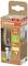 LED žárovka v obalu. Značka: OSRAM, Příkon: 2,9 W (odpovídá 40 W), 470 lumenů, patice E14, teplá bílá, stmívatelná, energeticky úsporná.