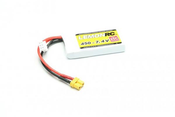 LemonRC 15702 akupack Li-Pol (modelářství), 7.4 V, 450 mAh, články 2, 35 C, Softcase, XT30