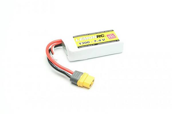 LemonRC 15710 akupack Li-Pol (modelářství), 7.4 V, 1300 mAh, články 2, 35 C, Softcase, XT60