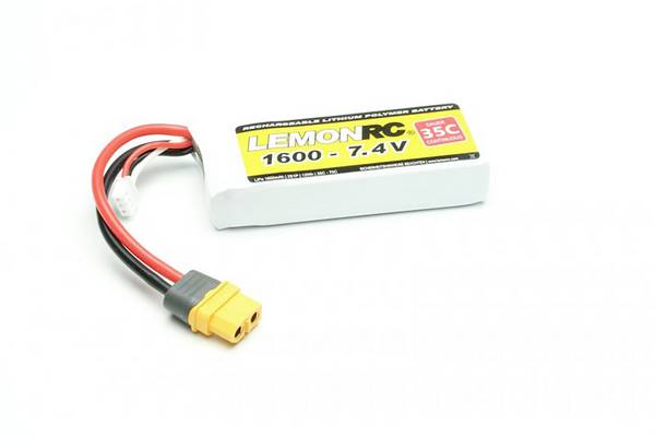 LemonRC 15713 akupack Li-Pol (modelářství), 7.4 V, 1600 mAh, články 2, 35 C, Softcase, XT60