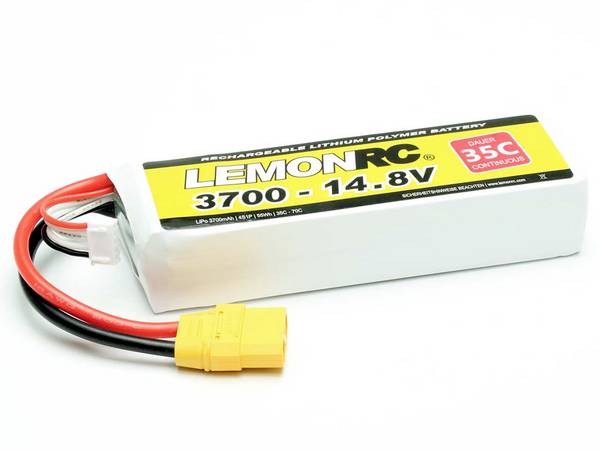 LemonRC 15729 akupack Li-Pol (modelářství), 14.8 V, 3700 mAh, články 4, 35 C, Softcase, XT90