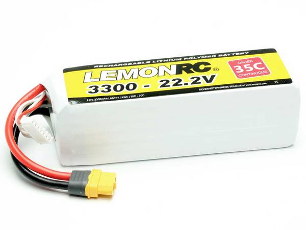 LemonRC 15753 akupack Li-Pol (modelářství), 22.2 V, 3300 mAh, články 6, 35 C, Softcase, XT60