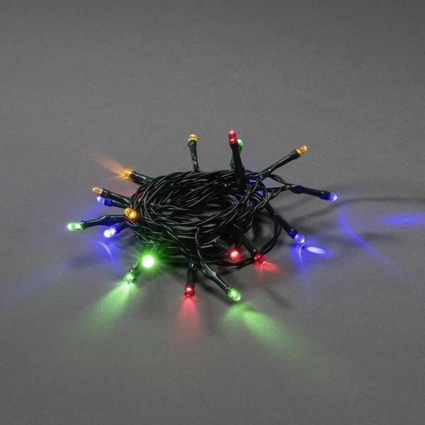 Konstsmide 1408-500 světelný řetěz s baterií  vnitřní  na baterii Počet žárovek 20 LED vícebarevný Délka světel: 2.85 m časoměřič, se spínačem