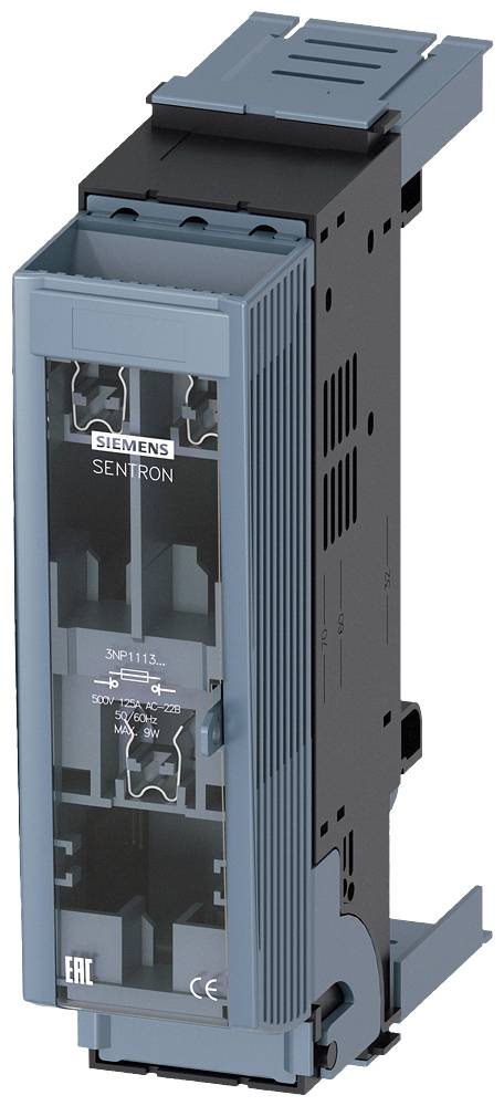 Siemens Sentron nosič pojistek, elektrická komponenta určená pro umístění a zajištění tavných vložek v elektrických obvodech.