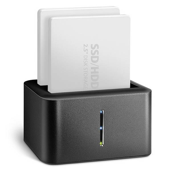 AXAGON ADSA-D25 USB 3.2 (Gen 1x1)  SATA 6 Gb/s  dokovací stanice pro pevný disk 2.5 palec s funkcí klonování