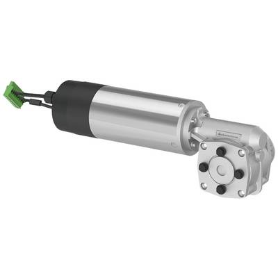 Elektrický motor se stříbrným krytem a černým připojovacím kabelem, vhodný pro mechanické aplikace.
