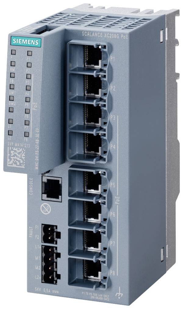 Siemens 6GK52080RA005AC2 6GK5208-0RA00-5AC2 průmyslový ethernetový switch  10 / 100 / 1000 MBit/s funkce PoE