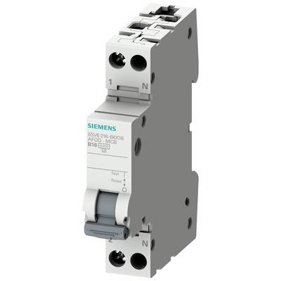 Ochranný spínač s detekcí elektrického oblouku (AFDD) od společnosti Siemens, typ 5SV5, určený k ochraně elektrických obvodů před přetížením a nebezpečným elektrickým obloukem.