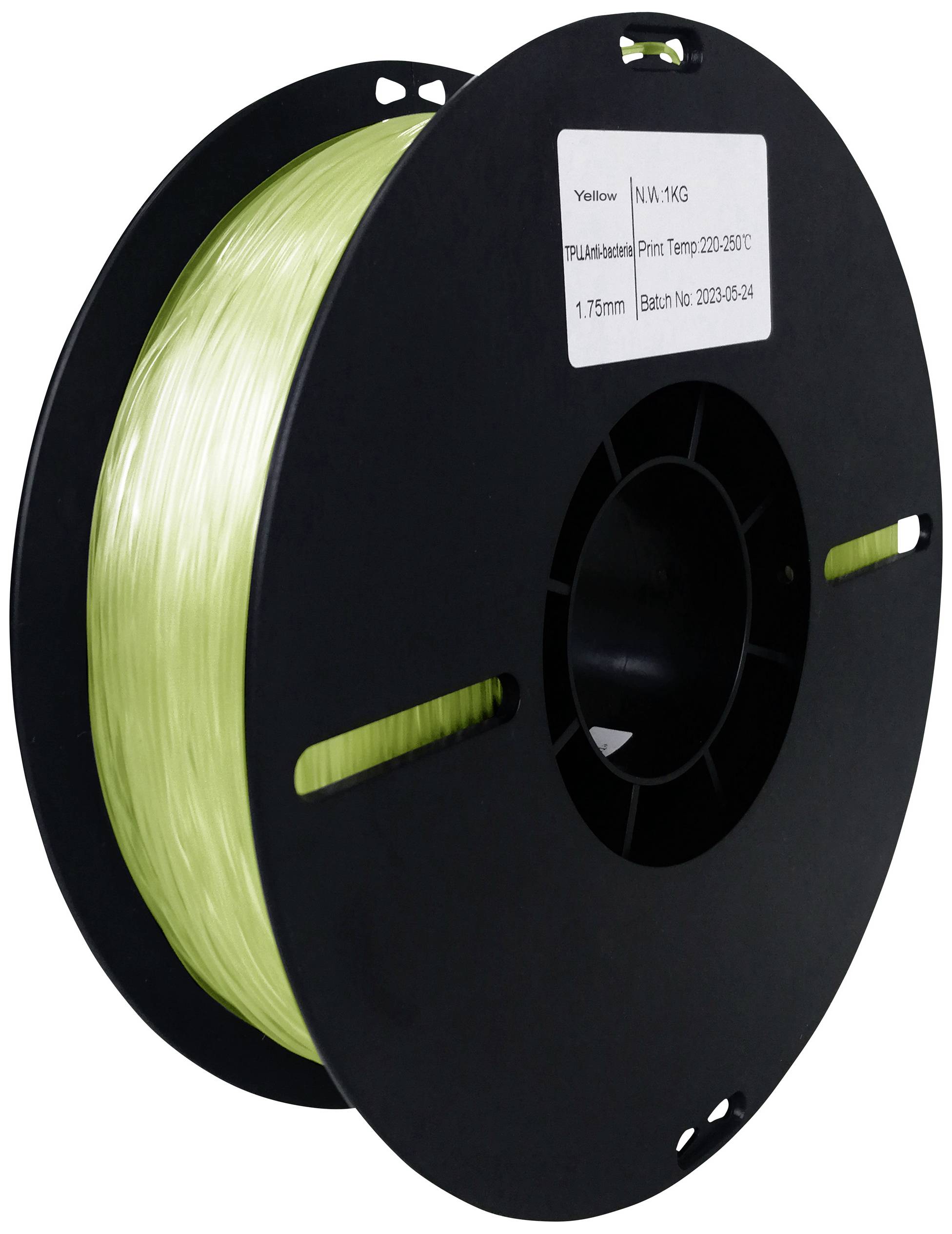 Renkforce RF-5771506  vlákno pro 3D tiskárny TPU Antibakteriální, flexibilní, Vysoká pevnost v tahu 1.75 mm 1 kg transpa