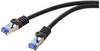 Renkforce RF-6830458 RJ45 síťové kabely, propojovací kabely CAT 6A S/FTP 0.50 m černá 1 ks