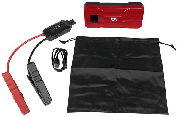 APA systém pro rychlé startování auta Powerpack 10 Ah 4S LiPo, 16443, max. startovací proud 400 A, 1x výstup 12 V, SOS signalizační kontrolka, elektronická ochrana a ochrana proti přepólování, 1x USB konektor, pracovní osvětlení