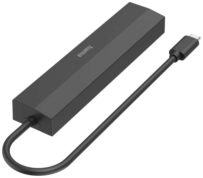 Přenosná černá powerbanka s USB-C portem, ideální pro nabíjení zařízení na cestách.