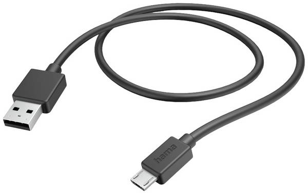 Hama Nabíjecí kabel USB  USB 2.0 USB-A zástrčka, USB Micro-B zástrčka 1.00 m černá PVC plášť 00201584