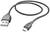 USB kabel s konektorem USB-A na Micro-USB konektor, šedý, určený pro přenos dat a nabíjení kompatibilních zařízení.