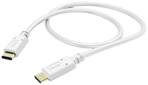 Hama Nabíjecí kabel USB  USB 2.0 USB-C ® zástrčka, USB-C ® zástrčka 1.50 m bílá pozlacené kontakty 00201592