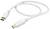 Bílý USB-C kabel s konektory na obou stranách.