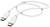 Bílý USB-C kabel se zástrčkami na obou koncích, připravený k přenosu dat nebo nabíjení zařízení.