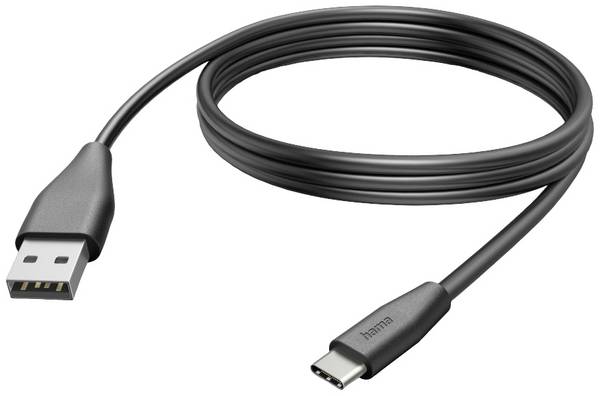 Hama Nabíjecí kabel USB  USB 2.0 USB-A zástrčka, USB-C ® zástrčka 3.00 m černá  00201597