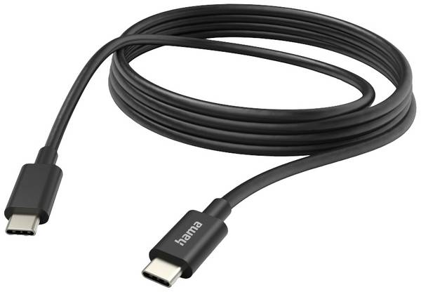 Hama Nabíjecí kabel USB  USB 2.0 USB-C ® zástrčka, USB-C ® zástrčka 3.00 m černá Nekroutivé 00201593