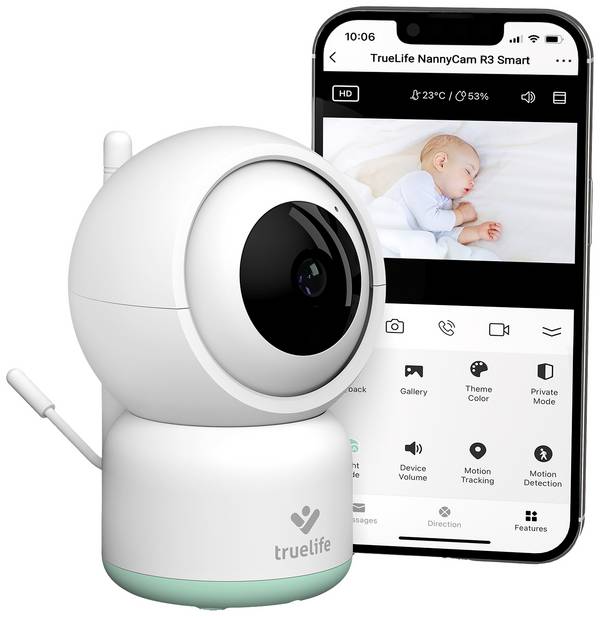 truelife TrueLife NannyCam R3 Smart dětská chůvička s kamerou Wi-Fi 2.4 GHz