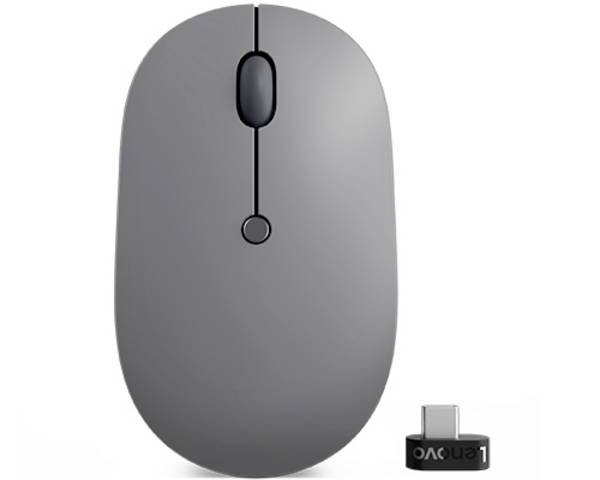 Lenovo Go USB-C optická myš, přenos bezdrátový, bezdrátový, 5 tlačítko, 2400 dpi, šedá