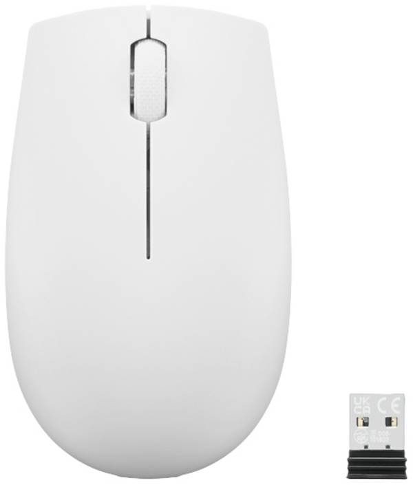 Lenovo 300 Wireless Compact optická myš, přenos bezdrátový, 3 tlačítko, 1000 dpi, světle šedá