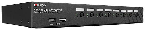 LINDY 8 Port DisplayPort 1.2 USB 2.0 KVM Switch 8 portů přepínač KVM DisplayPort  3840 x 2160 Pixel