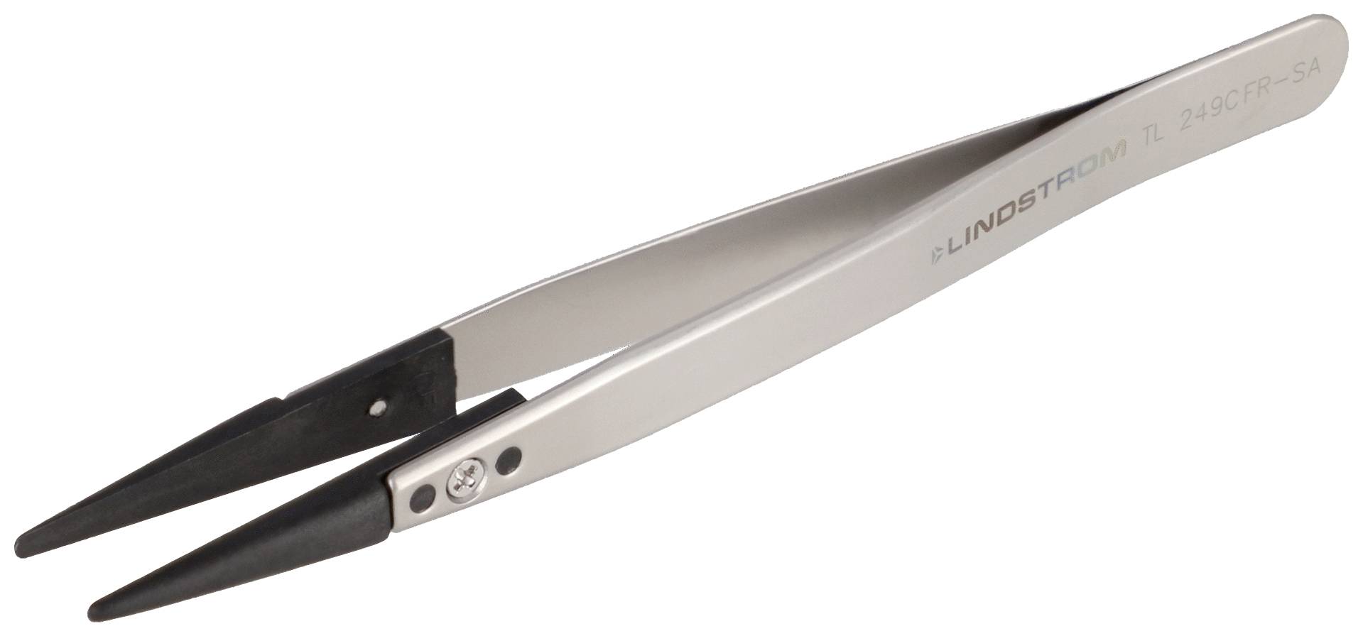 Lindström TL 249CFR-SA ESD Pinzeta, 249CF, plochá-kulatá, 130 mm-0