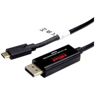 USB-C na DisplayPort kabel s červeným nápisem 'Roland' na konektoru.